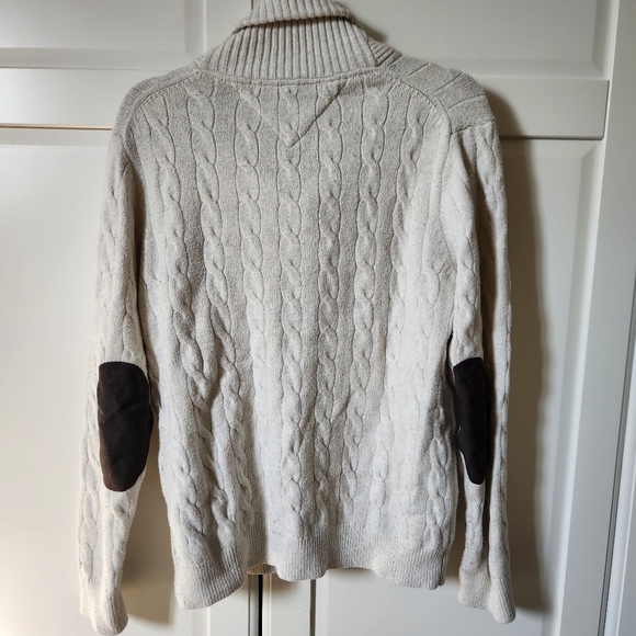 TOMMY HILFIGER Light cream preppy cotton sweater Size M - Picture 4 of 5